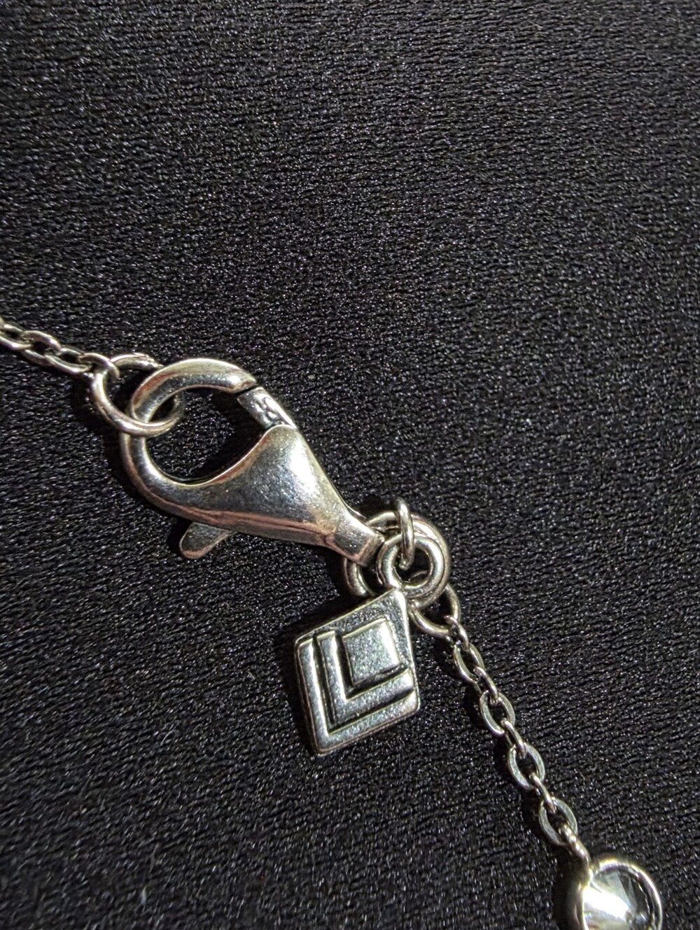 Silpada Scattered Stars N2152 Sterling Silver CZ 32" Station Necklace - Picture 9 of 11